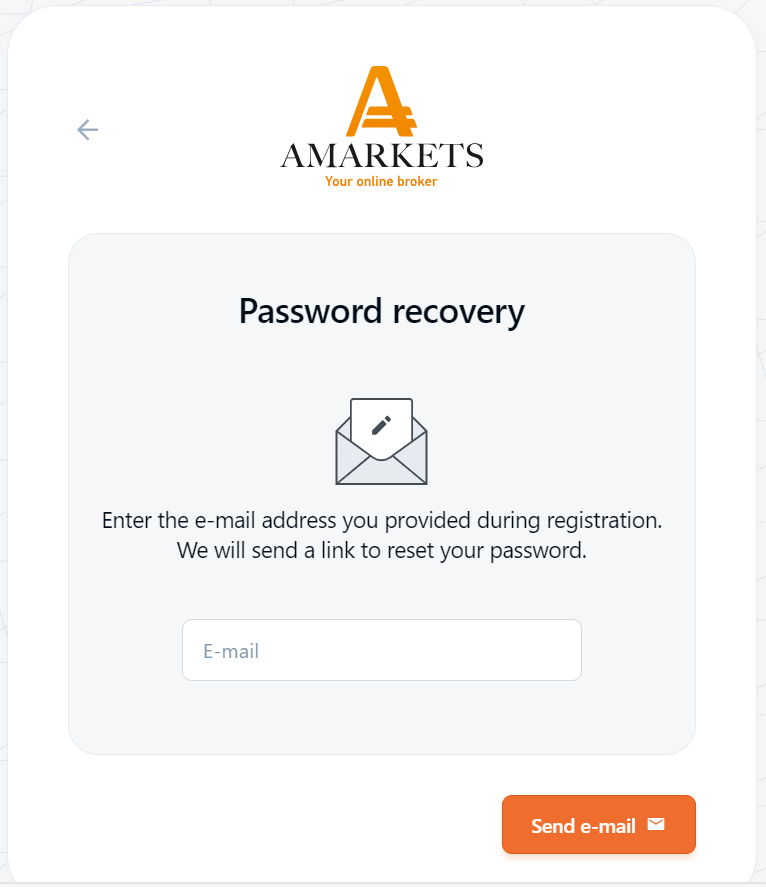 restore password